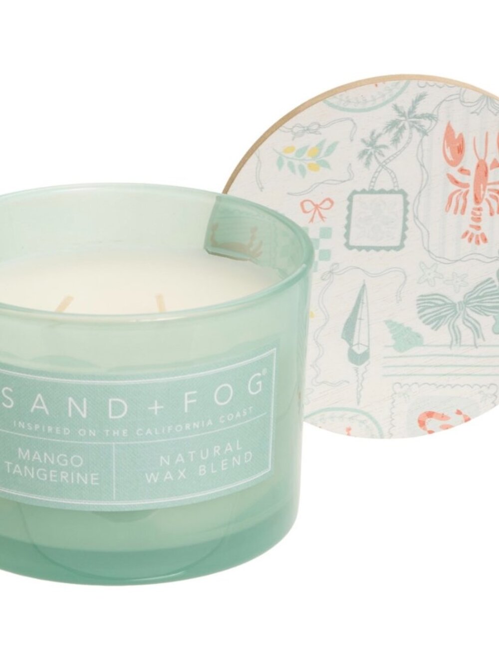 NWT - Sand + Fog 12 oz Coastal Vacay Candle - 2-Wick - Mango Tangerine